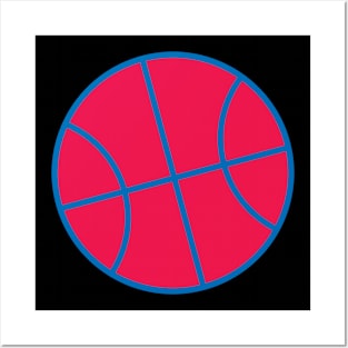 red and blue basketball Posters and Art